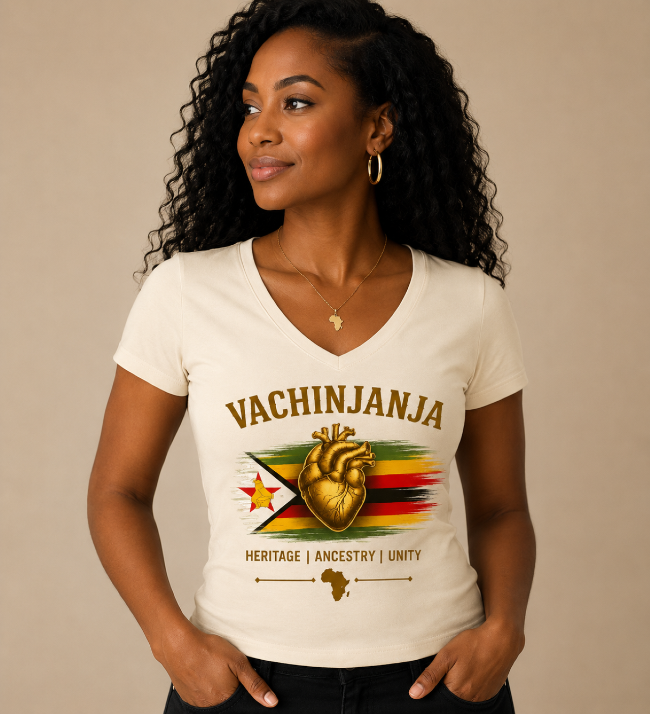 VACHINJANJA Heritage T-Shirt | Women's African Heritage Collection