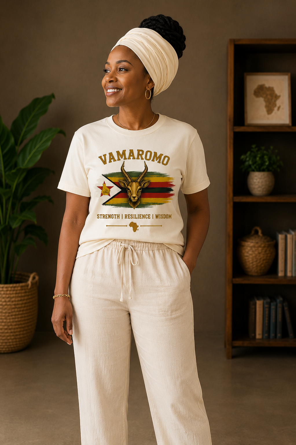VAMAROMO Heritage T-Shirt | Women's African Heritage Collection