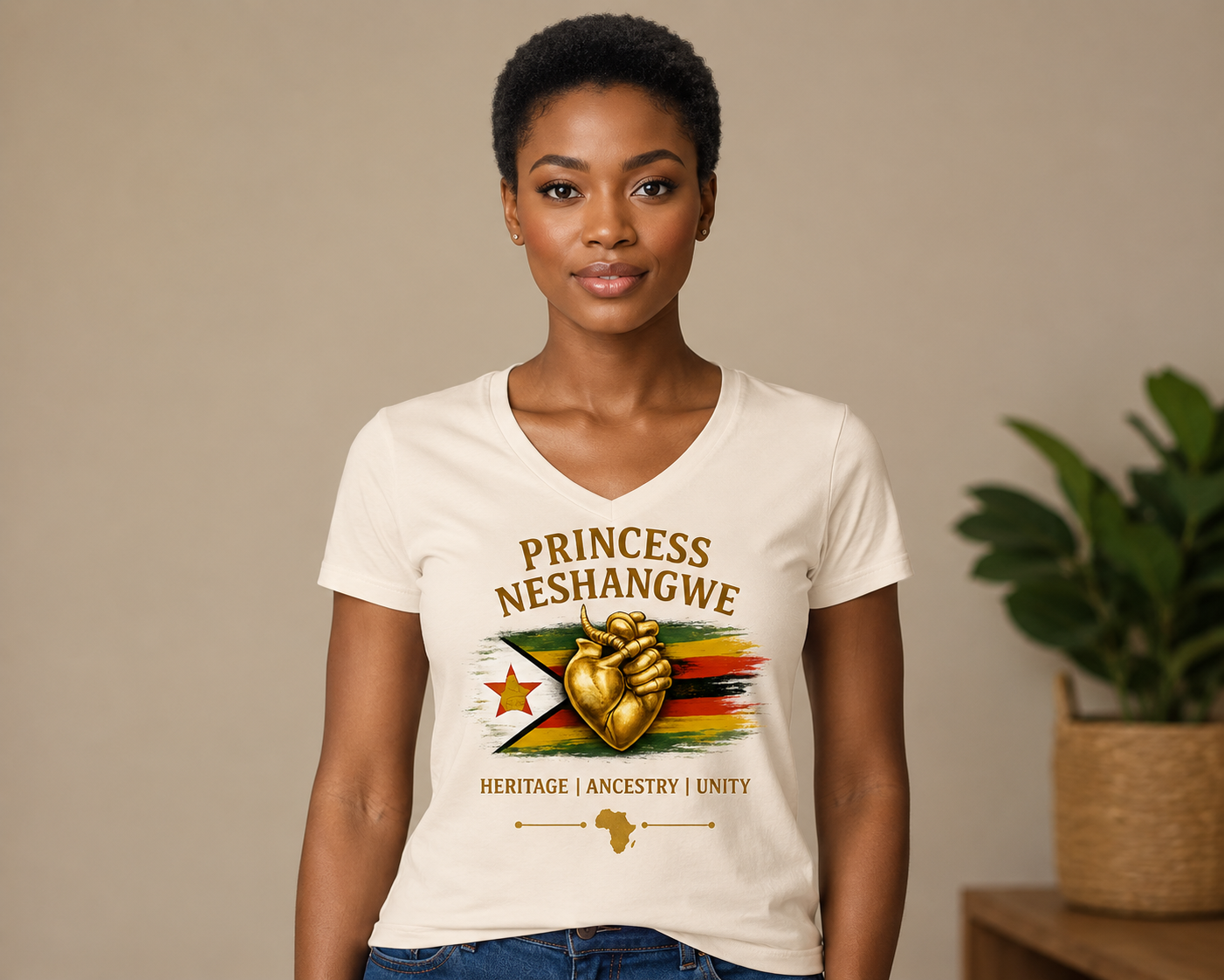 PRINCESS NESHANGWE Heritage T-Shirt | Women's African Heritage Collection